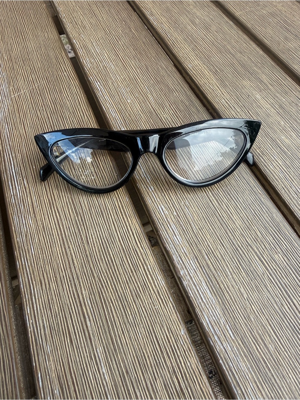 A.J. Morgan Black Cat Eye Reading Glasses +2.75 Readers 51-12-140